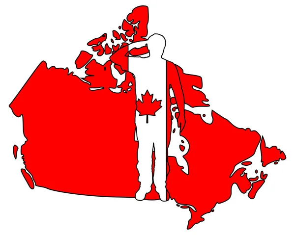 Канадский салют — стоковый вектор