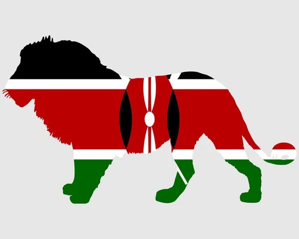 Lion Kenya - Stok Vektor