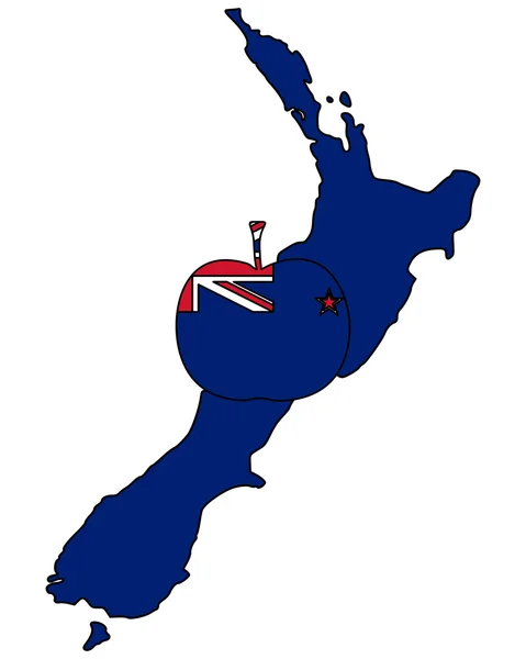 Pomme de Nouvelle Zélande — Image vectorielle
