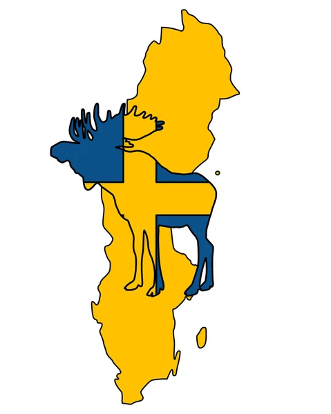 Swedish moose — Stock Vector