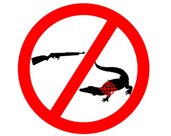 No dispare cocodrilo — Archivo Imágenes Vectoriales