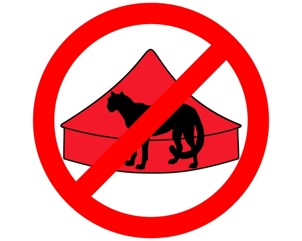 Cheetah in circus prohibited — Stockvector