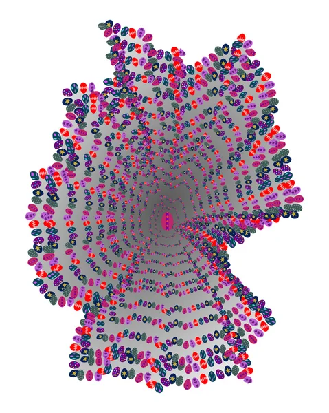 德国的复活节彩蛋地图 — 图库矢量图片