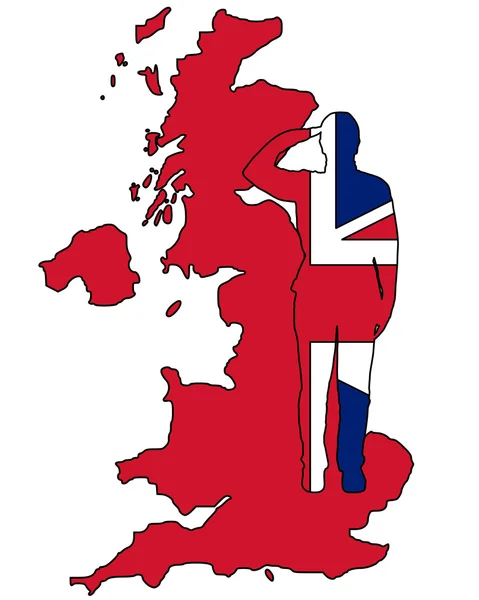 英国致敬 — 图库矢量图片