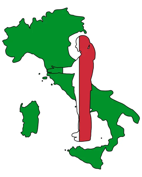 Apretón de manos italiano — Vector de stock