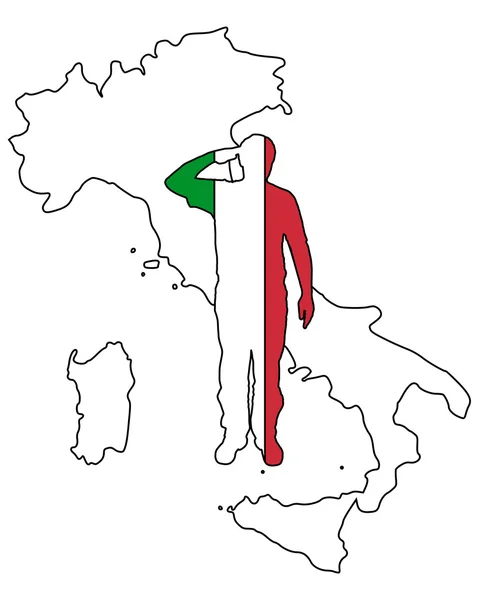 Saludo italiano — Vector de stock