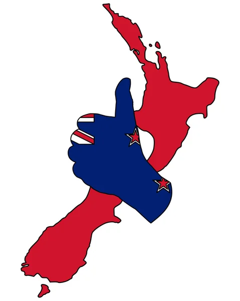 Segnale mano Nuova Zelanda — Vettoriale Stock