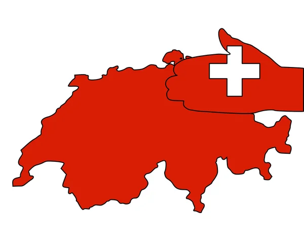 スイス連邦共和国へようこそ — ストックベクタ