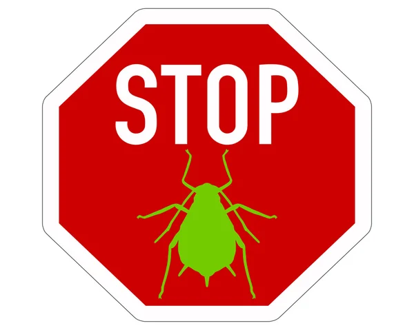 Aphid stop sign — Stock Vector