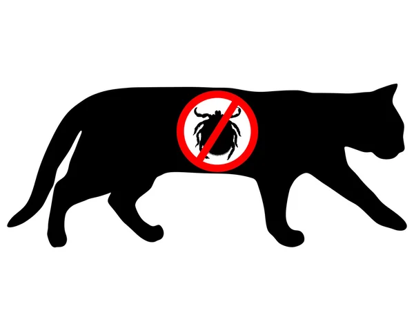 Coche chat interdite — Image vectorielle
