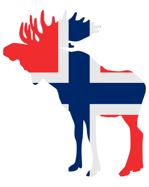 नॉर्वे के झंडे में मोस — स्टॉक वेक्टर