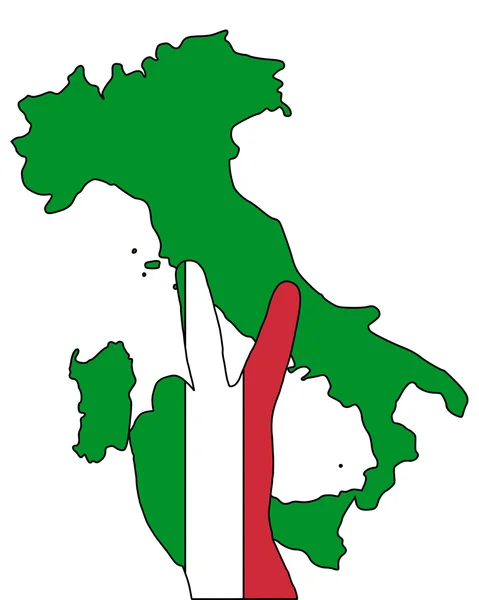 Italië hand signaal — Stockvector