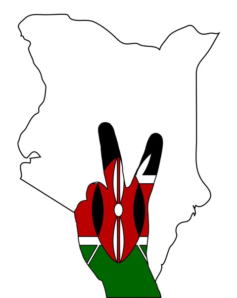 Kenya segnale mano — Vettoriale Stock