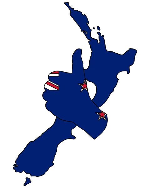 New Zealand hand signal — Stock Vector