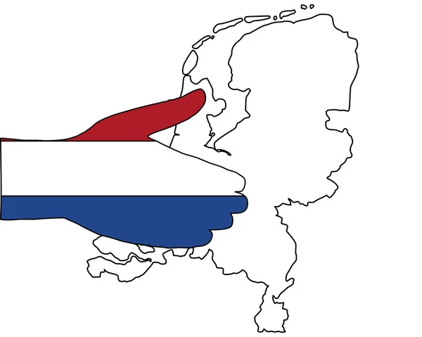 Aperto de mão holandês — Vetor de Stock