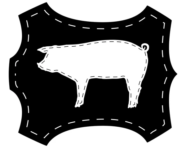 Silueta de piel de cerdo — Archivo Imágenes Vectoriales