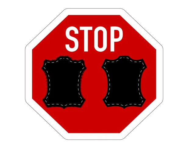 Stop bont- en lederateliers — Stockvector