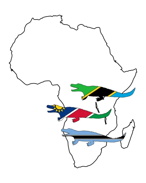 나 일 악어 아프리카 — 스톡 벡터