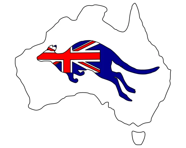 Canguro australiano — Vector de stock