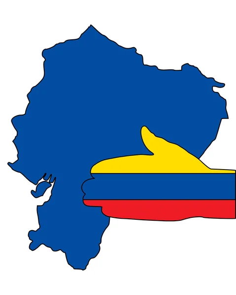 Добро пожаловать в Эквадор — стоковый вектор