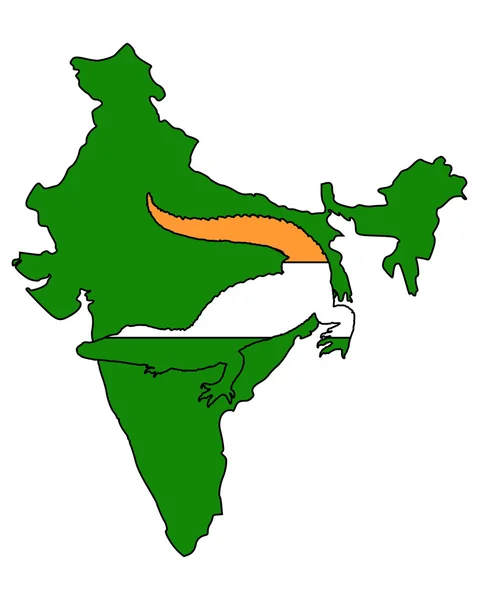 Крокодиловая Индия — стоковый вектор