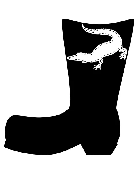 Crocodile leather boots — Stock Vector