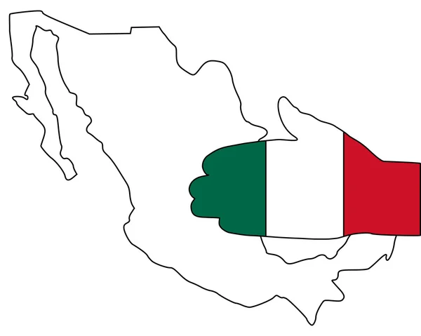 Mano mexicana — Vector de stock