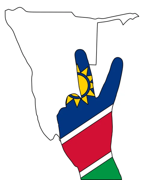 Namibia handzeichen — Stockvektor