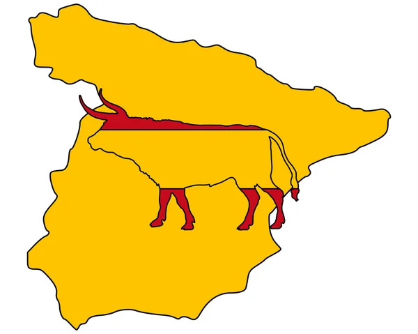 Іспанська-бик — стоковий вектор