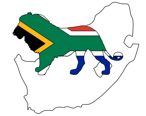 Lion Afrique du Sud — Image vectorielle