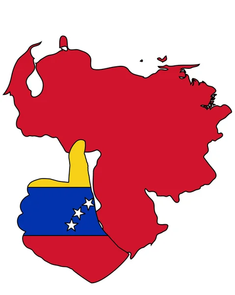 Venezuela el işareti — Stok Vektör