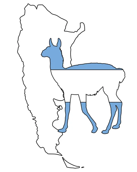 Guanaco Argentina — Vetor de Stock