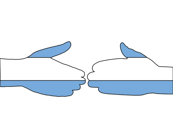 Poignée de main argentine — Image vectorielle