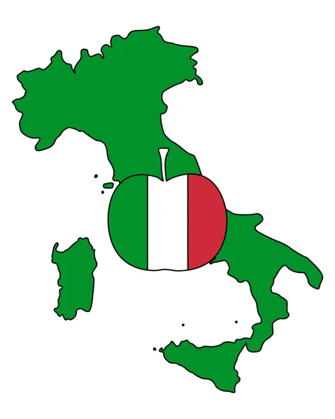 イタリアのアップル — ストックベクタ