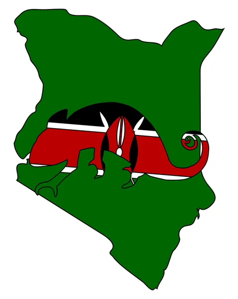 Kenya Camaleonte — Vettoriale Stock