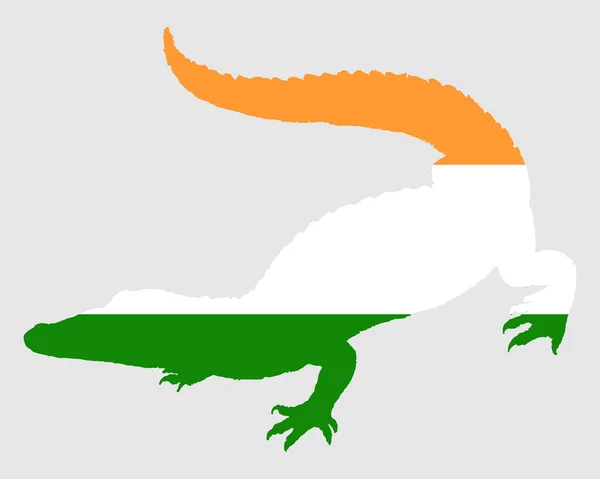 Krokodil Indien — Stockvektor