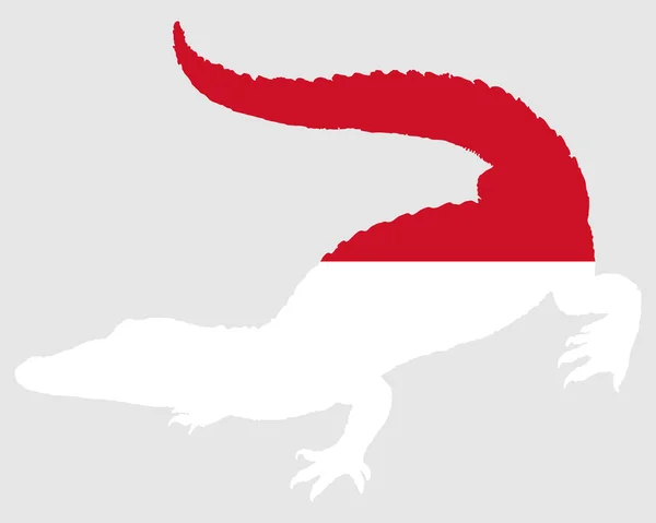 Krokodil Indonesië — Stockvector