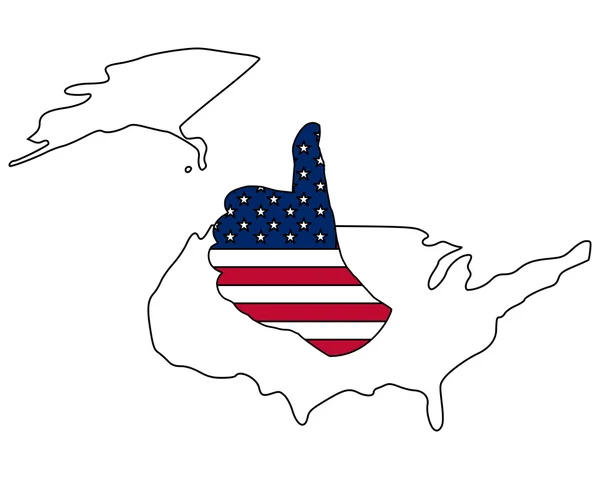 Signal manuel américain — Image vectorielle