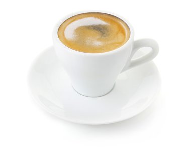 Beyaz arka plan üzerinde izole kahve Kupası