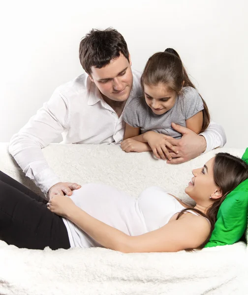 Young pregnant family — Stock Photo, Image