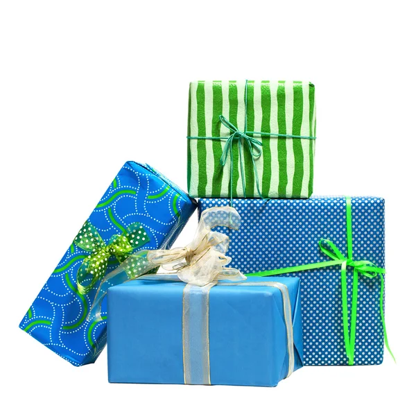 Boxes tied with a ribbon bow — Stock Photo, Image