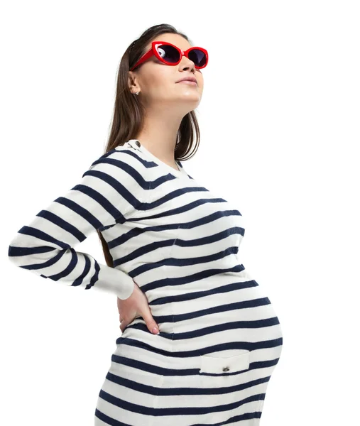 Glad ung gravid kvinna — Stockfoto