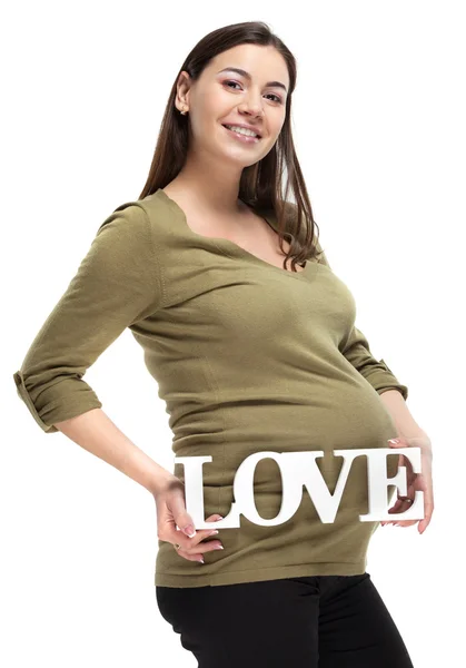 Jovem grávida feliz — Fotografia de Stock