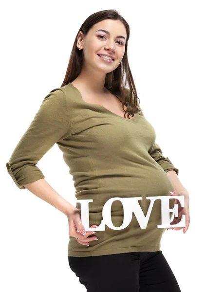 Happy young pregnant woman — Stock Photo, Image