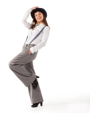 Stylish brunette woman