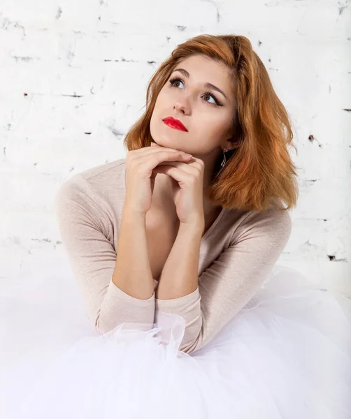 Portrait of the redhaired woman — Stock Photo, Image