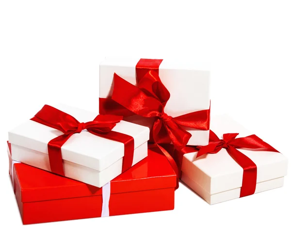 Boxes tied with a ribbon bow — Stock Photo, Image