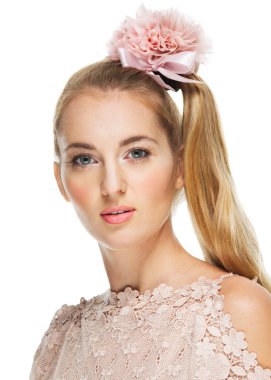 hairdress güzel sarışın kız portresi