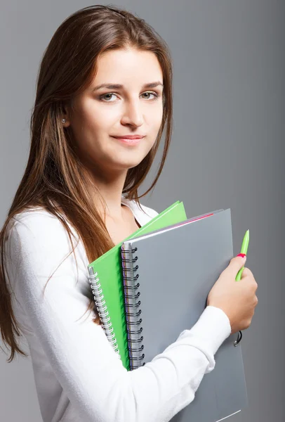 Casual vestido menina estudante do ensino médio — Fotografia de Stock