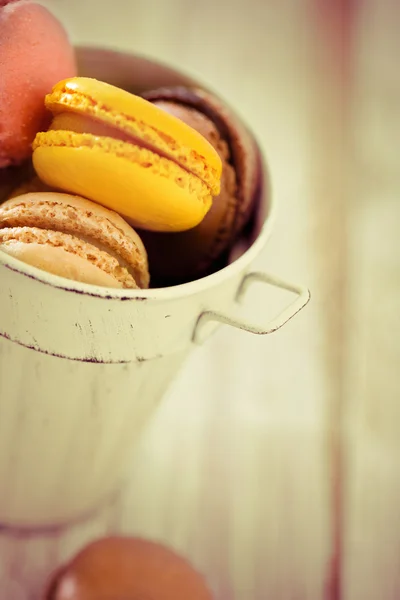 French macaroons in the cup — Stock Photo, Image